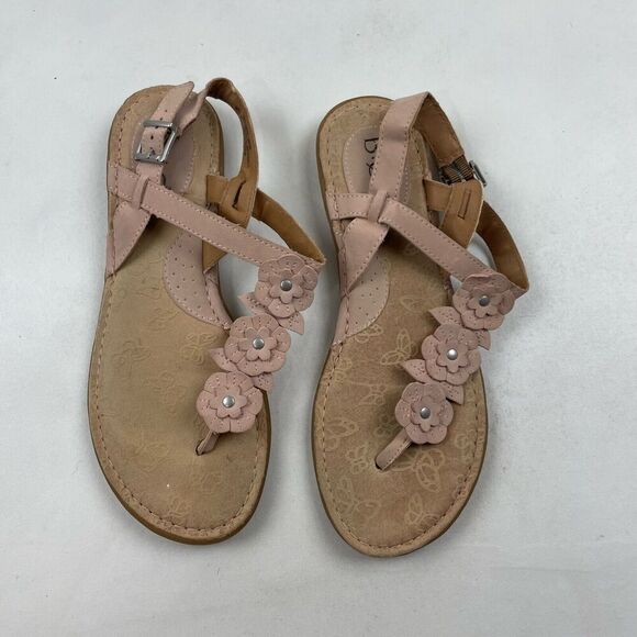 BOC b.o.c Almira Flower T-Strap Thong Flat Sandals Blush Pink Size 8M Z39898 - Picture 4 of 8